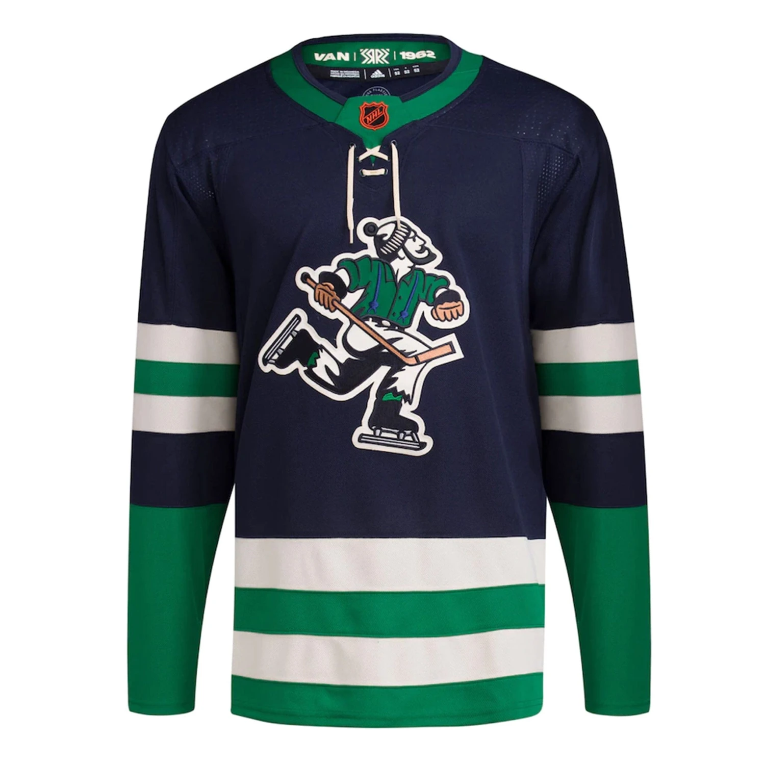 Vancouver Canucks Adidas PrimeGreen Reverse Retro Senior Jersey - Image 2