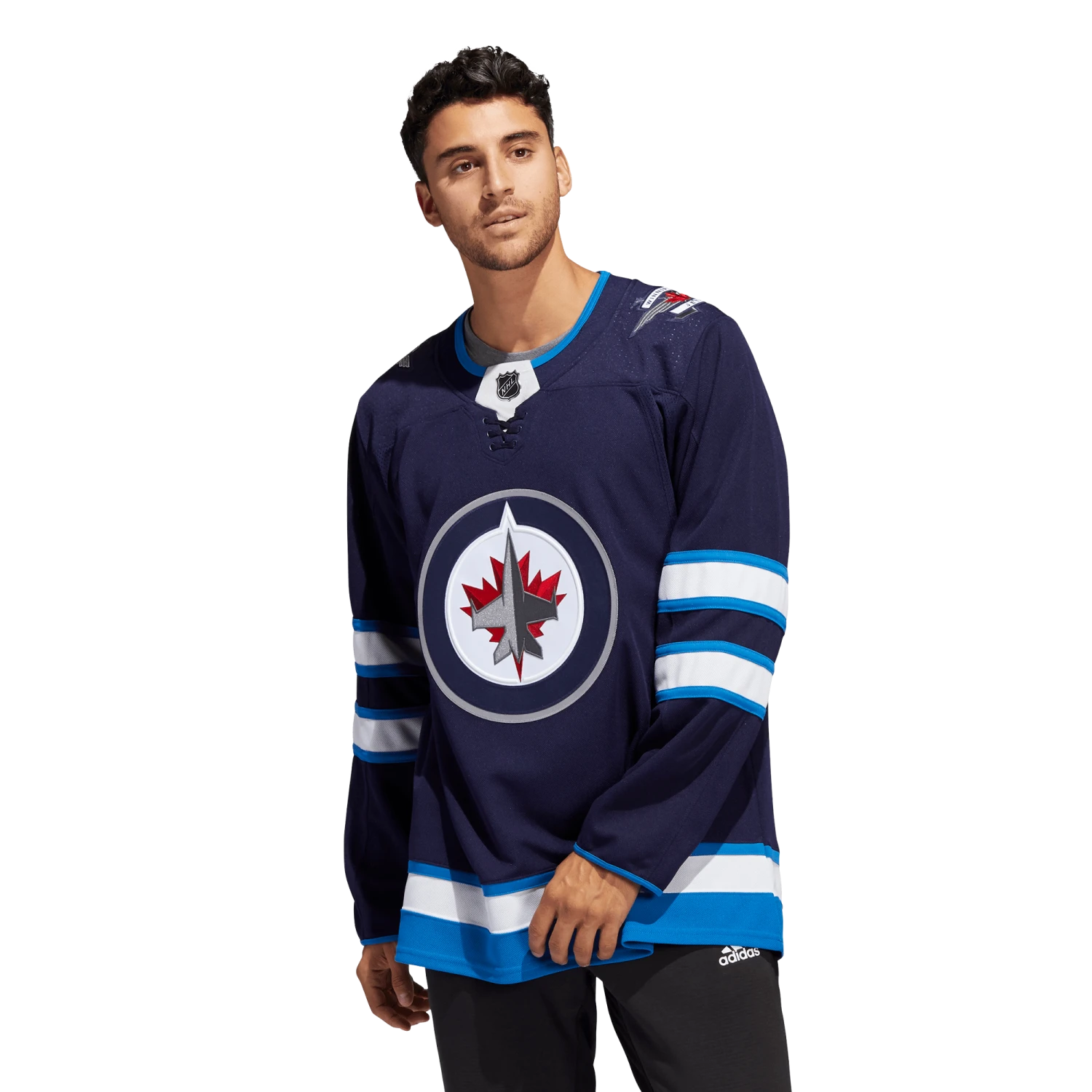 Winnipeg Jets Home Adidas PrimeGreen Senior Jersey - Image 3
