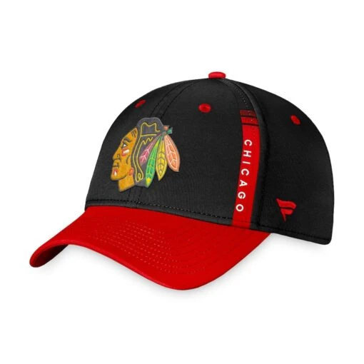 Chicago Blackhawks Fanatics Authentic Pro Draft Flexfit Hat