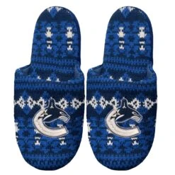 NHL Aztec Adult Slippers - Vancouver Canucks