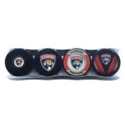 Florida Panthers Inglasco NHL Logo Hockey Puck (4 Pack)