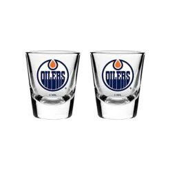 Edmonton Oilers Sports Vault NHL Logo Shot Glass Set - 2 Pack